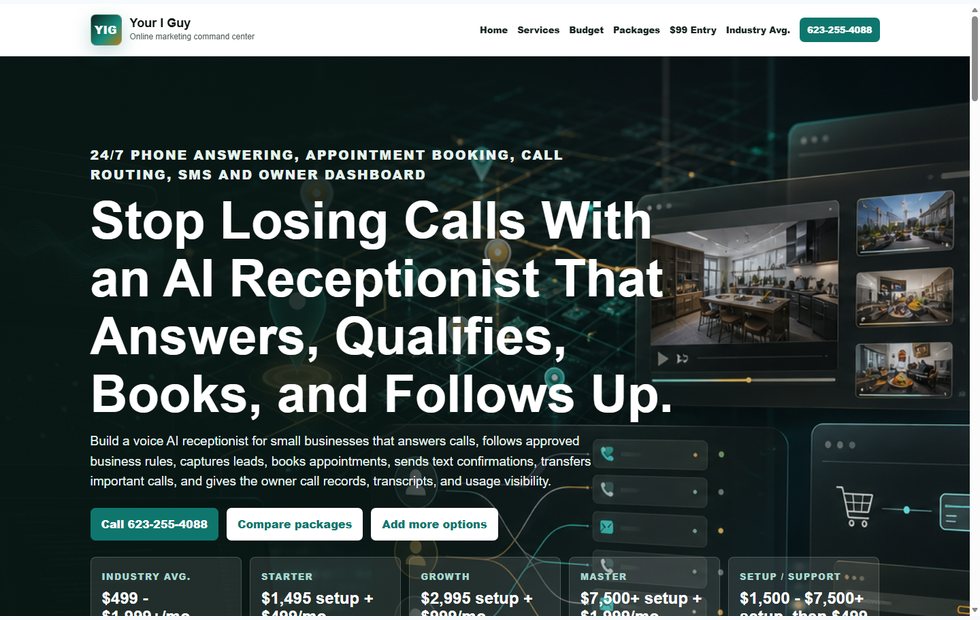 AI Voice Receptionist Sales System screenshot