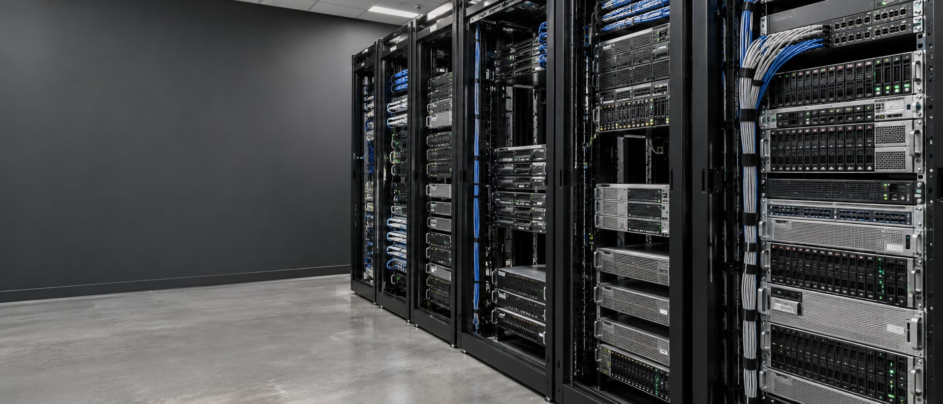 Illustrative rack-mounted server hardware